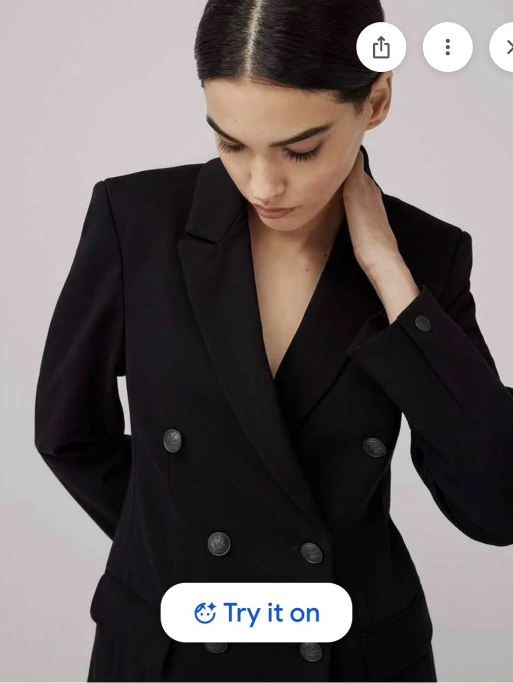 Rag &Bone Black Double-Breasted Women's Blazer Jacket